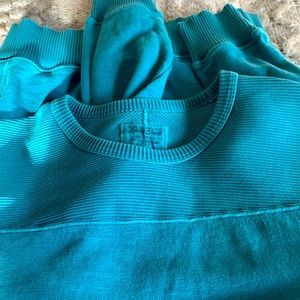 Lucky Brand “grey label” turquoise  shirt